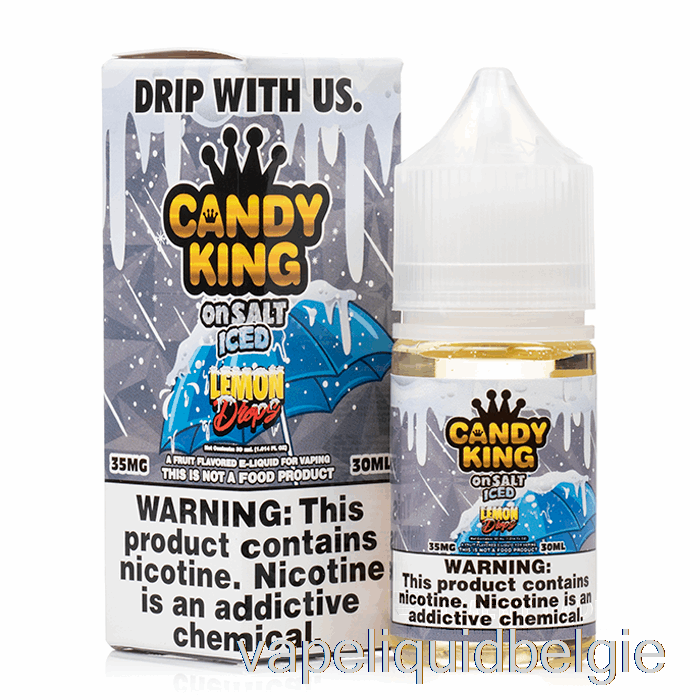 Vape Smaken Ijskoude Citroendruppels - Candy King Op Zout - 30ml 35mg